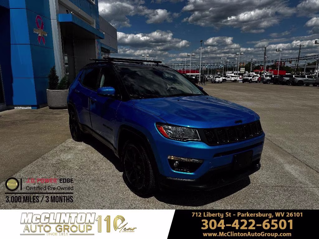 2019 Laser Blue Pearlcoat Jeep Compass Latitude 4X4 SUV