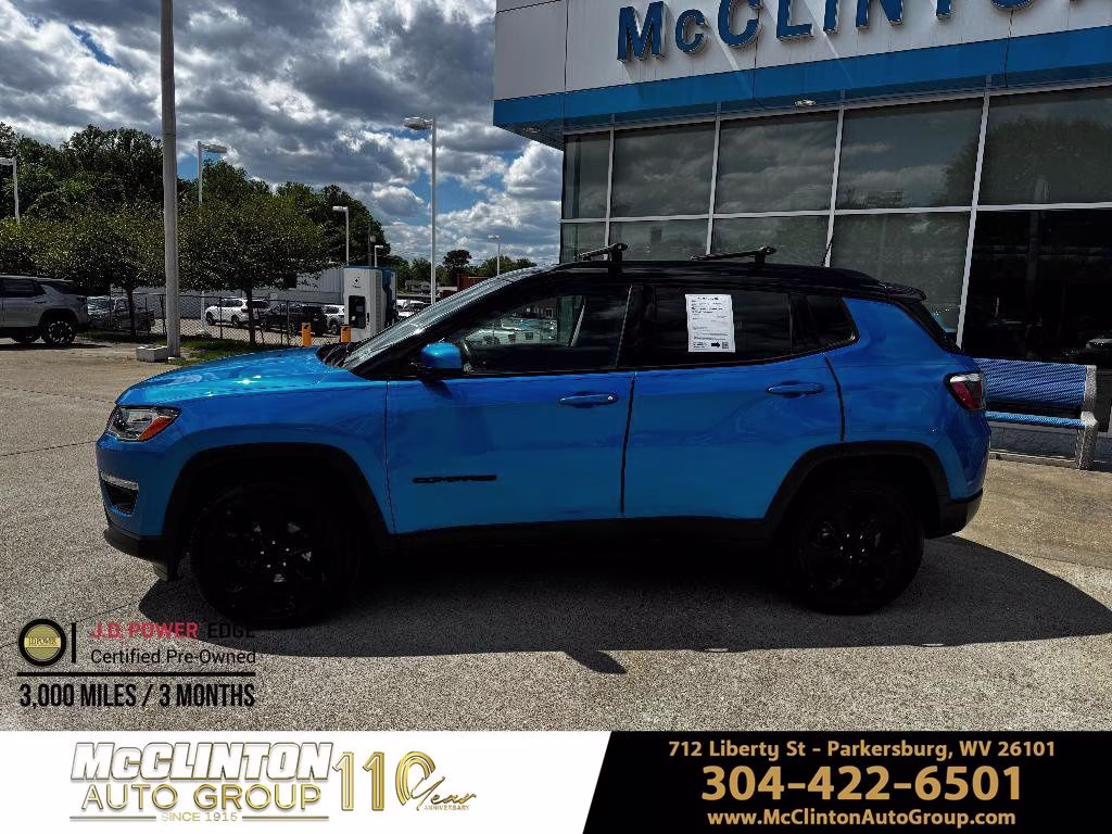 2019 Laser Blue Pearlcoat Jeep Compass Latitude 4X4 SUV