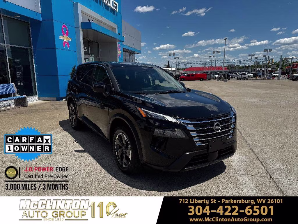 2025 Super Black Nissan Rogue SV AWD SUV