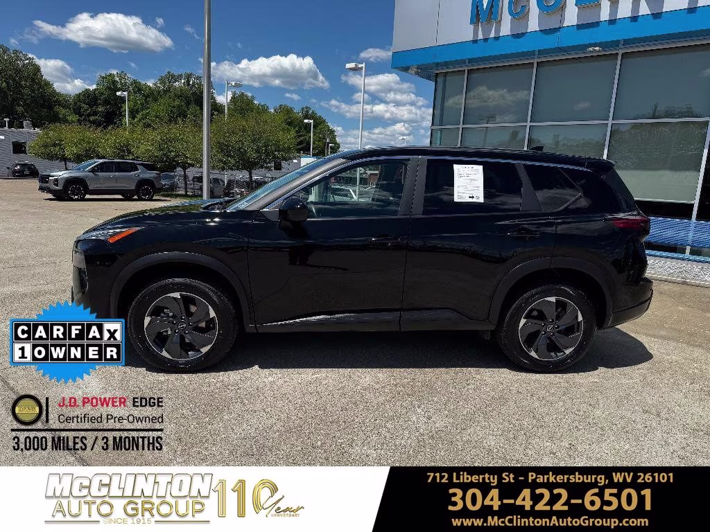 2025 Super Black Nissan Rogue SV AWD SUV