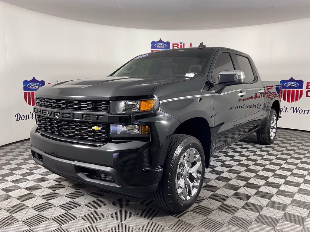 2019 Black Chevrolet Silverado 1500 Custom RWD Truck
