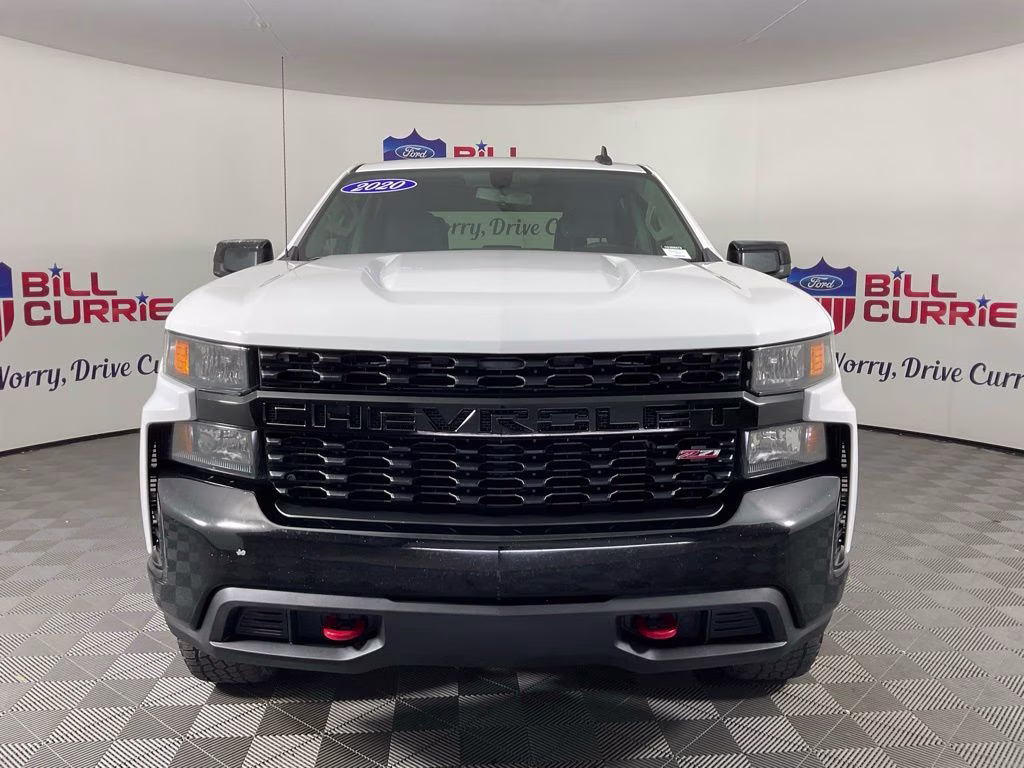 2020 Summit White Chevrolet Silverado 1500 Custom Trail Boss 4X4 Truck