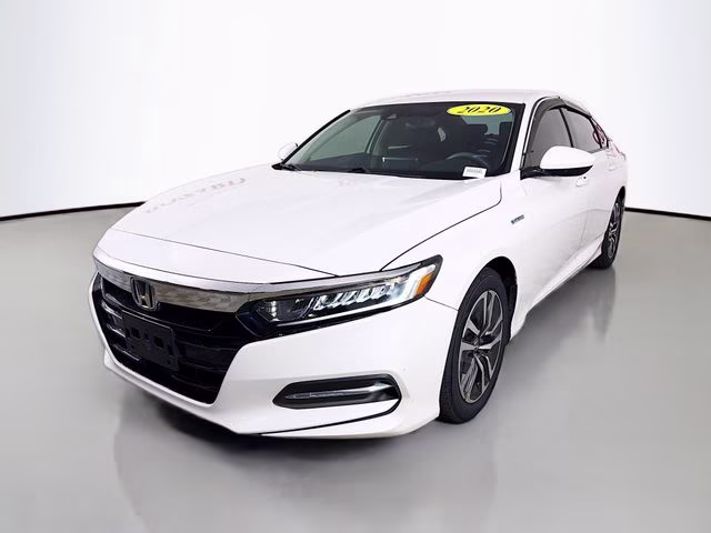 2020 White Honda Accord Hybrid Base FWD Sedan