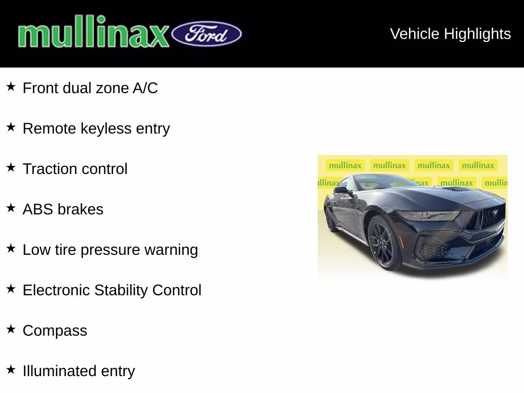 2026 Shadow Black Ford Mustang GT Premium RWD Coupe