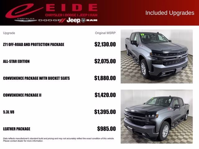 2019 Satin Steel Metallic Chevrolet Silverado 1500 RST 4X4 Truck