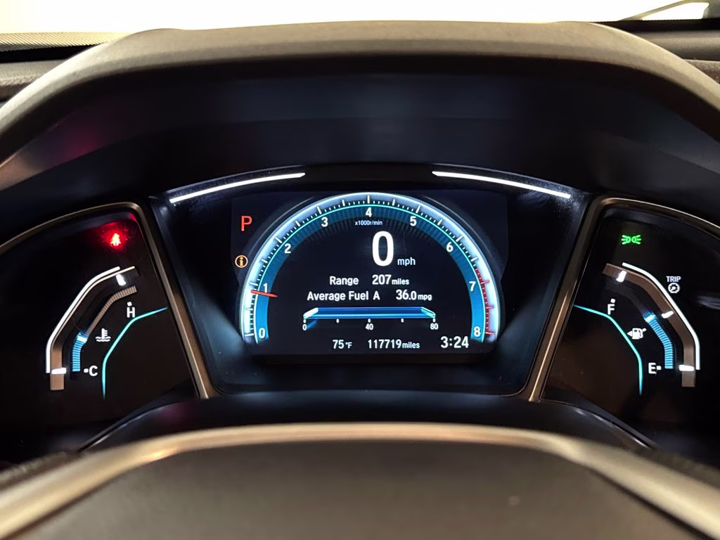 2017 White Orchid Pearl Honda Civic EX FWD Sedan
