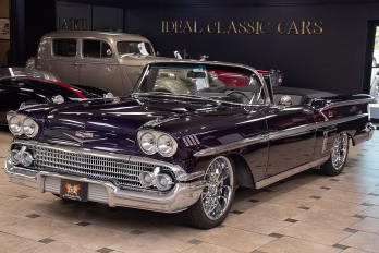 1958 Purple Metallic Chevrolet Impala Restomod - LS1 Convertible