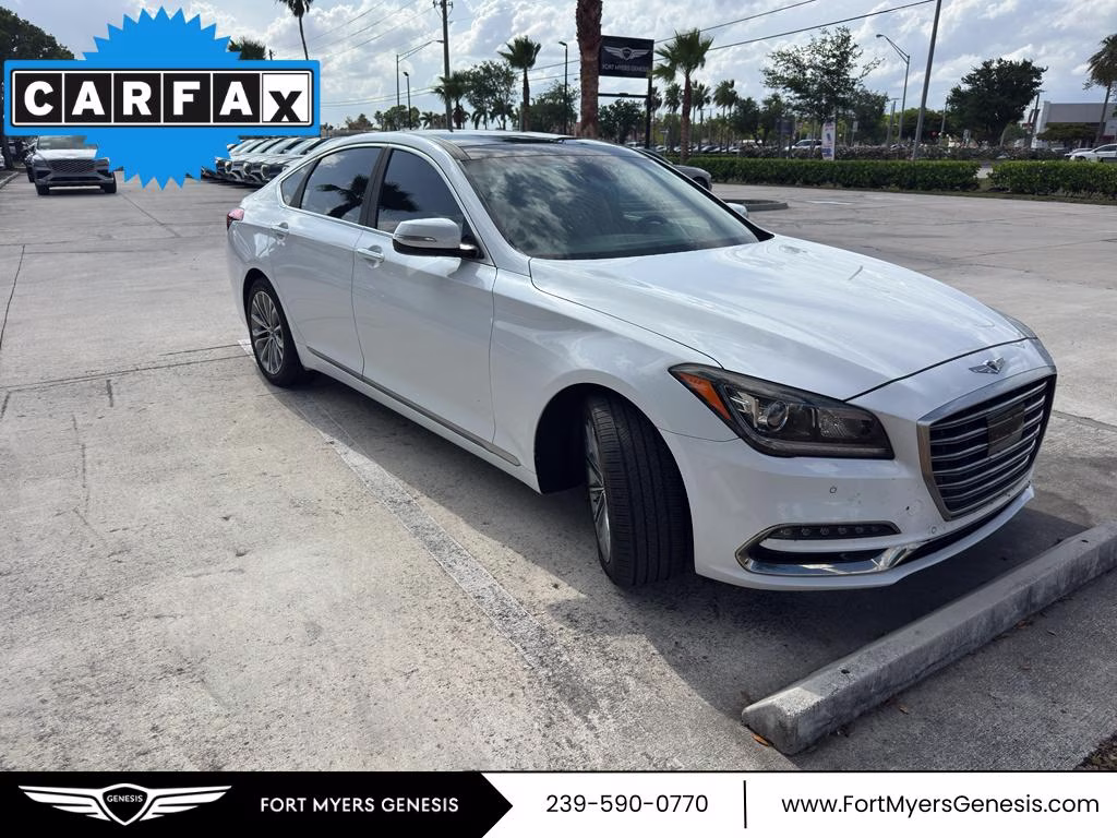 2018 Casablanca White Genesis G80 3.8L RWD Sedan