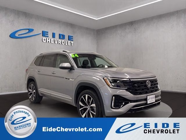 2024 Silver Mist Metallic Volkswagen Atlas 2.0T SEL Premium R-Line AWD SUV