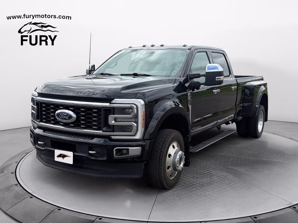 2023 Agate Black Metallic Ford Super Duty F-450 DRW Platinum w/Camper Pkg & Twin Panel Moonroof 4X4 Truck