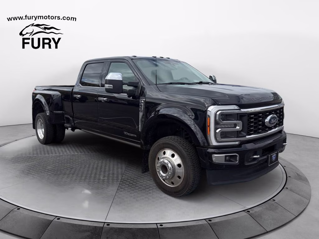 2023 Agate Black Metallic Ford Super Duty F-450 DRW Platinum w/Camper Pkg & Twin Panel Moonroof 4X4 Truck