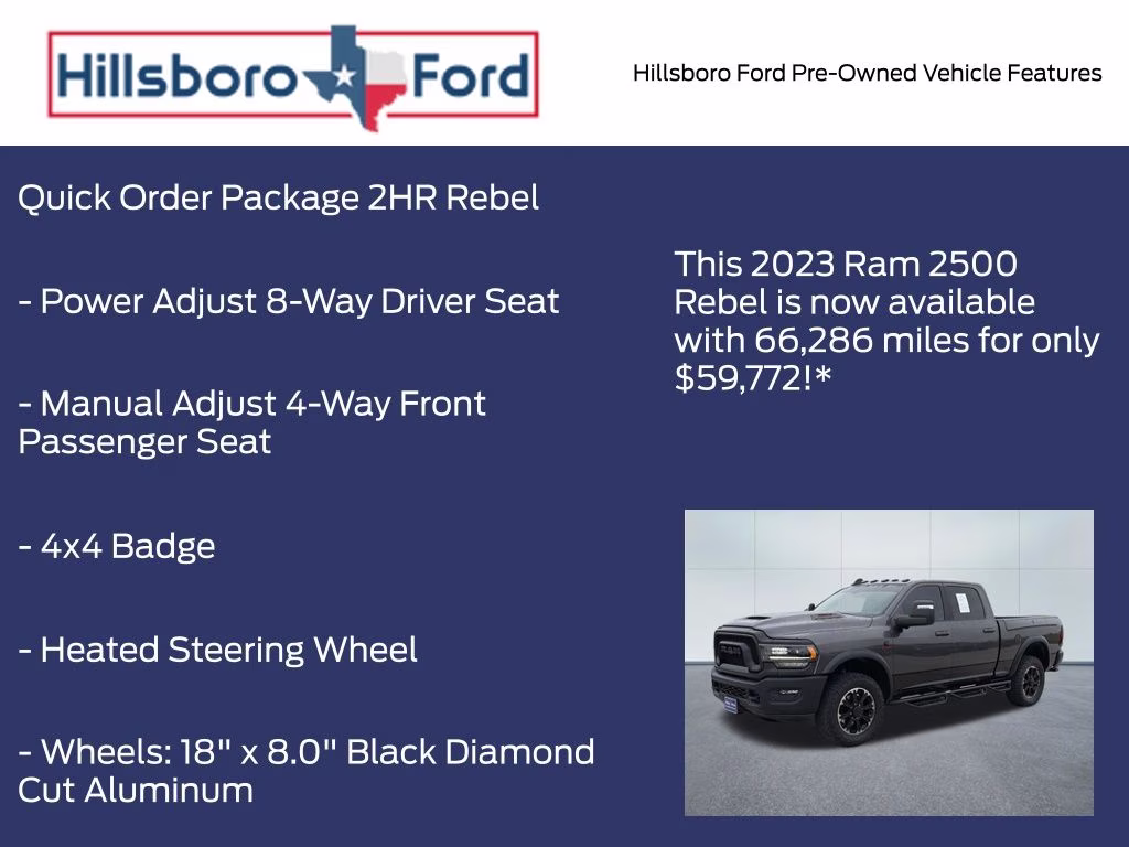 2023 Granite Crystal Metallic Clearcoat Ram 2500 Rebel 4X4 Truck