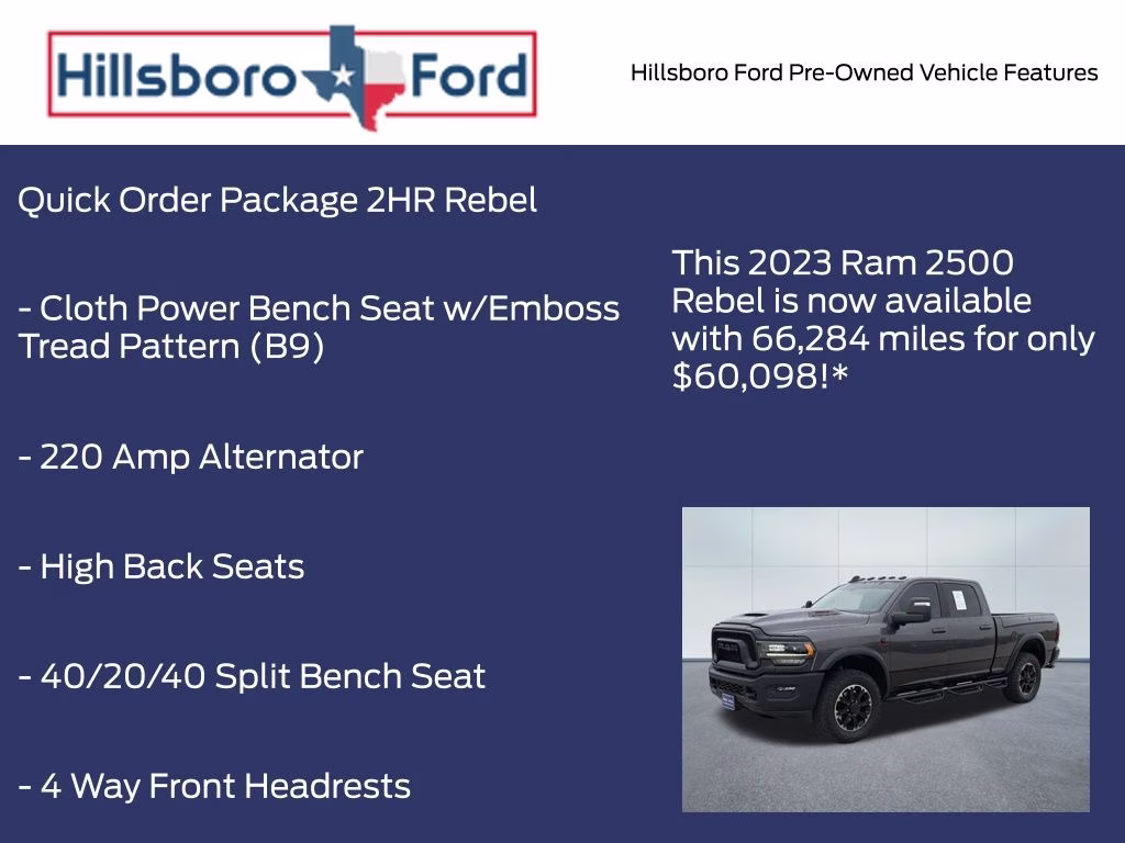 2023 Granite Crystal Metallic Clearcoat Ram 2500 Rebel 4X4 Truck