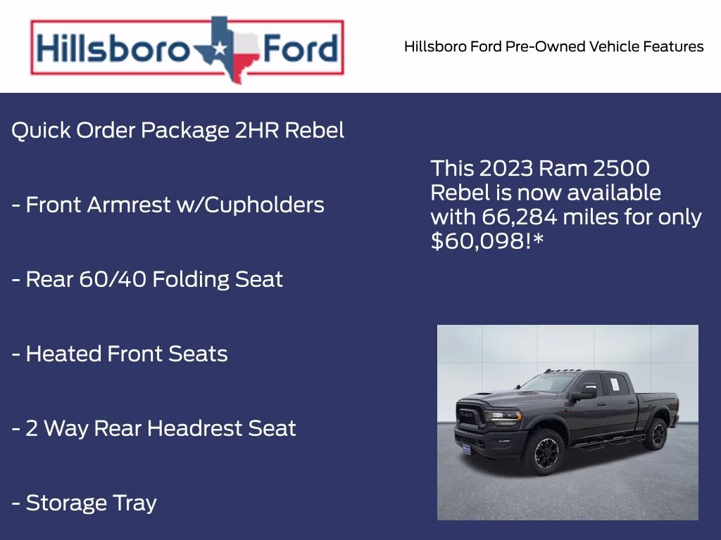 2023 Granite Crystal Metallic Clearcoat Ram 2500 Rebel 4X4 Truck
