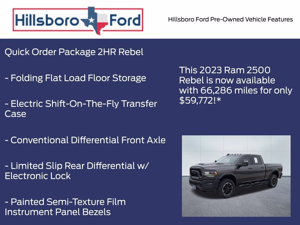 2023 Granite Crystal Metallic Clearcoat Ram 2500 Rebel 4X4 Truck