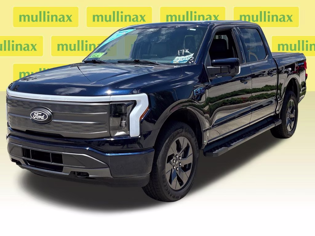 2025 Antimatter Blue Metallic Ford F-150 Lightning Lariat AWD Truck