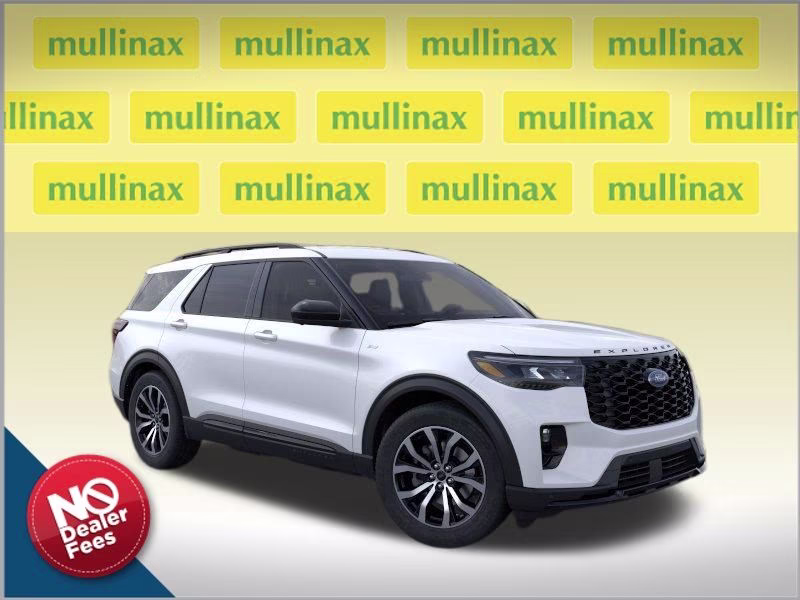 2026 Star White Metallic Tri-Coat Ford Explorer ST-Line RWD SUV