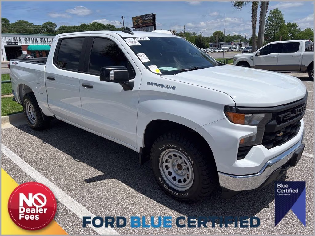 2024 Summit White Chevrolet Silverado 1500 WT 4X4 Truck
