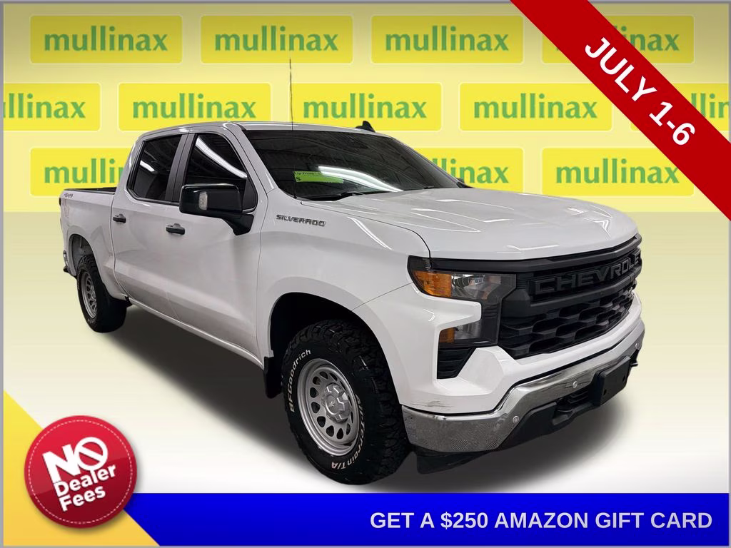 2024 Summit White Chevrolet Silverado 1500 WT 4X4 Truck