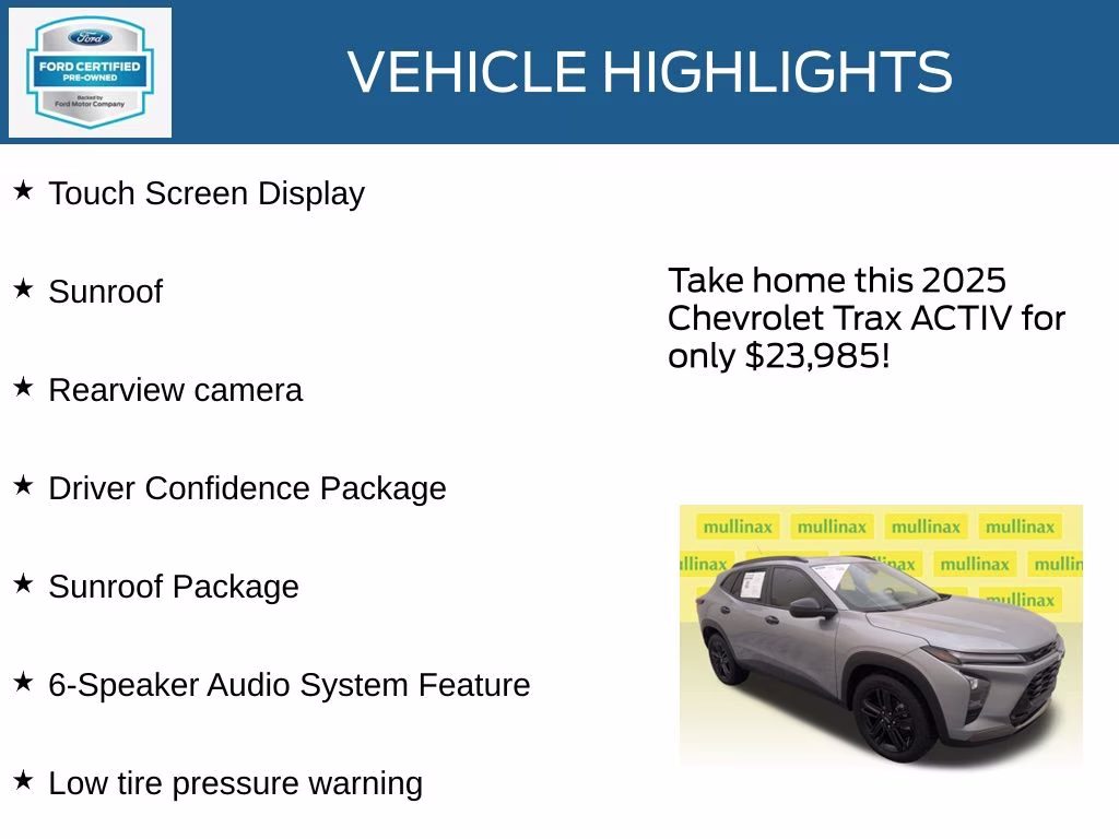 2025 Sterling Gray Metallic Chevrolet Trax ACTIV FWD SUV