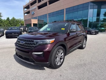 2022 Jewel Red Metallic Tinted Clearcoat Ford Explorer XLT RWD SUV