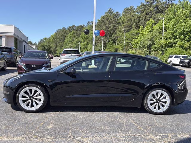 2022 Solid Black Tesla Model 3 Long Range AWD Sedan