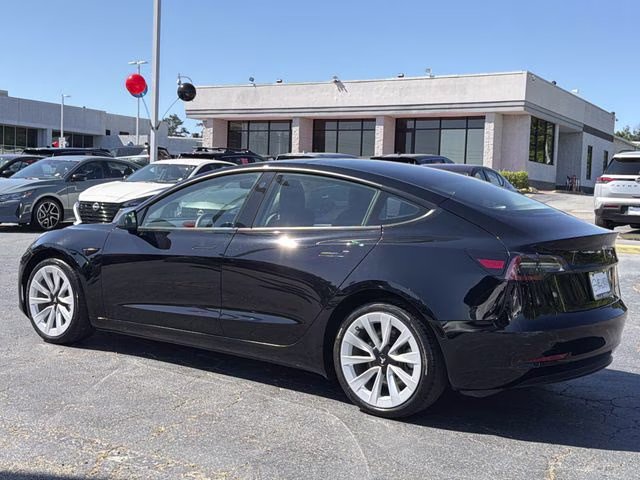 2022 Solid Black Tesla Model 3 Long Range AWD Sedan