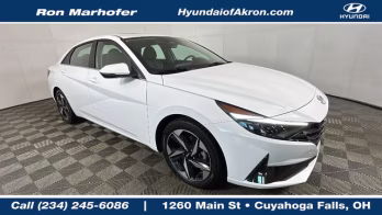 2023 Lunar White Hyundai Elantra Hybrid Limited FWD Sedan
