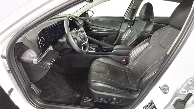 2023 Lunar White Hyundai Elantra Hybrid Limited FWD Sedan