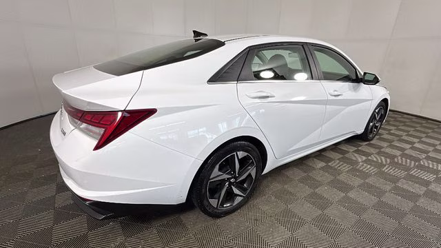 2023 Lunar White Hyundai Elantra Hybrid Limited FWD Sedan
