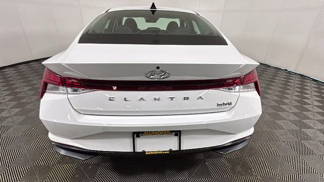 2023 Lunar White Hyundai Elantra Hybrid Limited FWD Sedan
