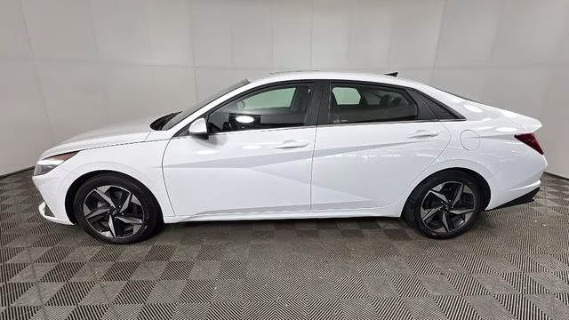 2023 Lunar White Hyundai Elantra Hybrid Limited FWD Sedan
