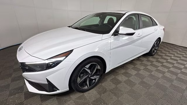 2023 Lunar White Hyundai Elantra Hybrid Limited FWD Sedan