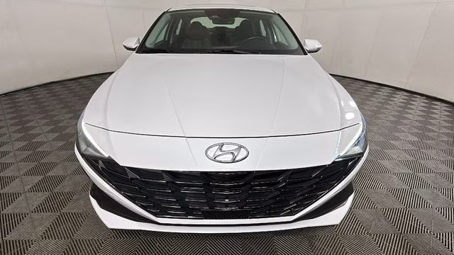 2023 Lunar White Hyundai Elantra Hybrid Limited FWD Sedan