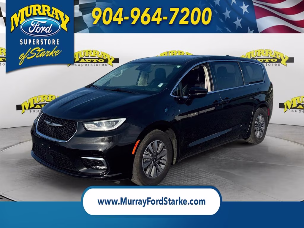 2024 Brilliant Black Crystal Pearlcoat Chrysler Pacifica Hybrid Select FWD Van