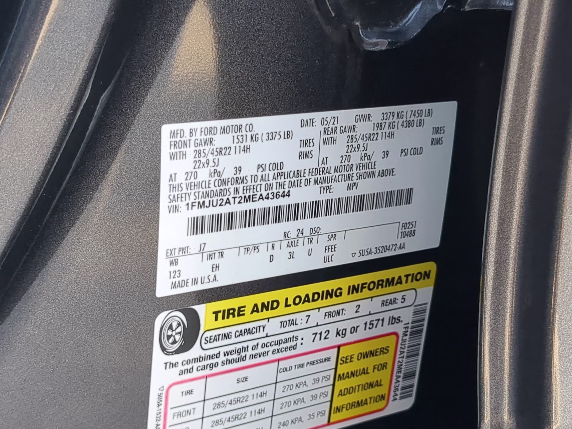 2021 Magnetic Metallic Ford Expedition Limited 4X4 SUV