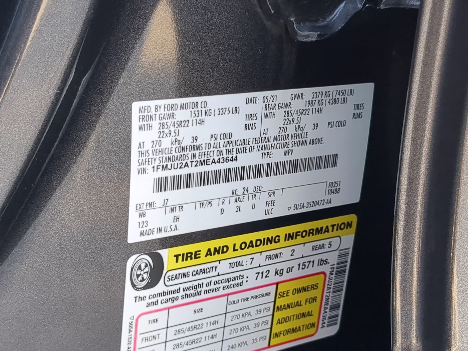 2021 Magnetic Metallic Ford Expedition Limited 4X4 SUV