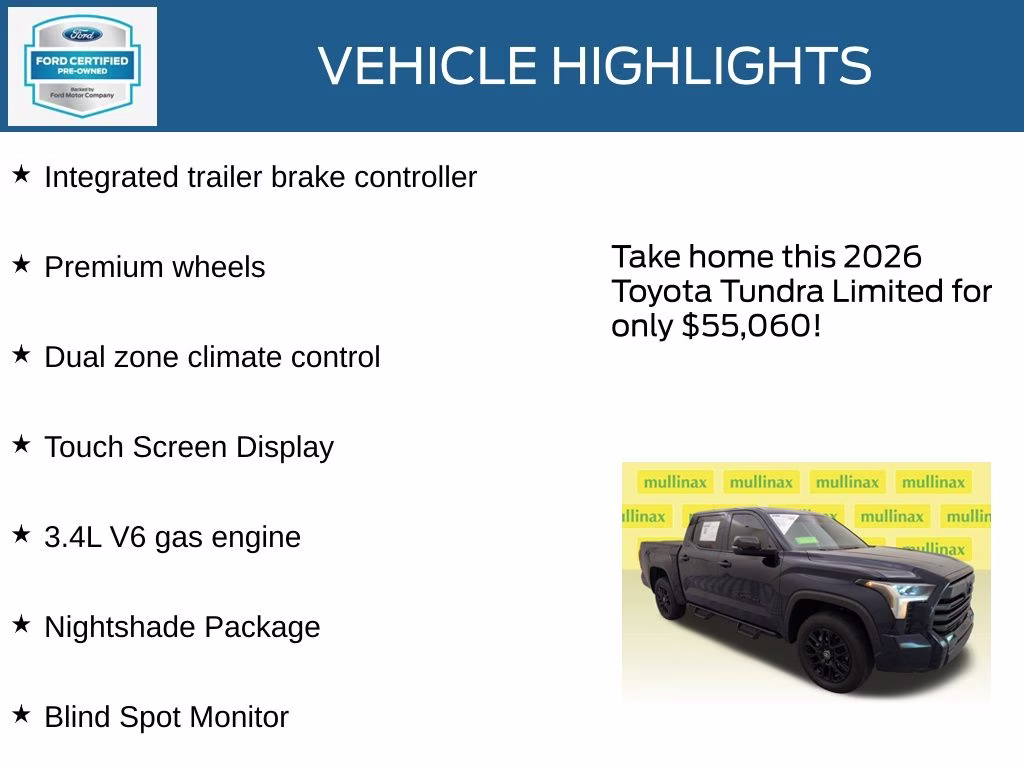 2026 Blueprint Toyota Tundra Limited 4X4 Truck