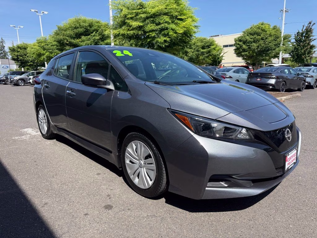 2024 Gun Metallic Nissan LEAF S FWD Hatchback
