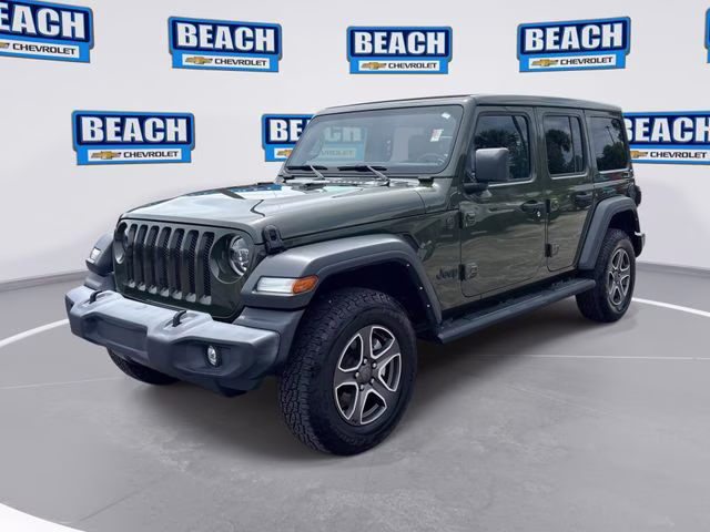 2022 Green Clearcoat Jeep Wrangler Unlimited Sport 4X4 SUV