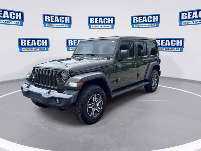 2022 Green Clearcoat Jeep Wrangler Unlimited Sport 4X4 SUV