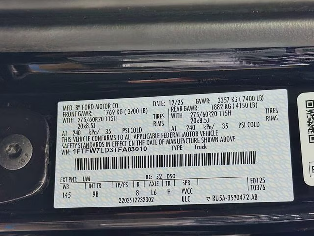 2026 Agate Black Metallic Ford F-150 Platinum Bozard Built 4X4 Truck