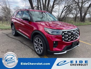 2025 Red Metallic Ford Explorer Platinum SUV