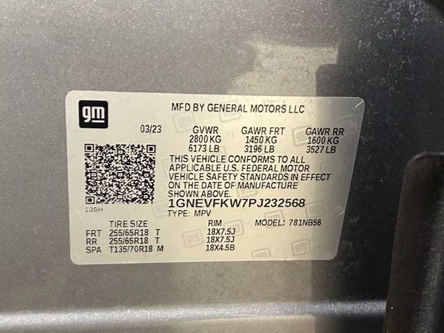 2023 Sterling Gray Metallic Chevrolet Traverse LS AWD SUV