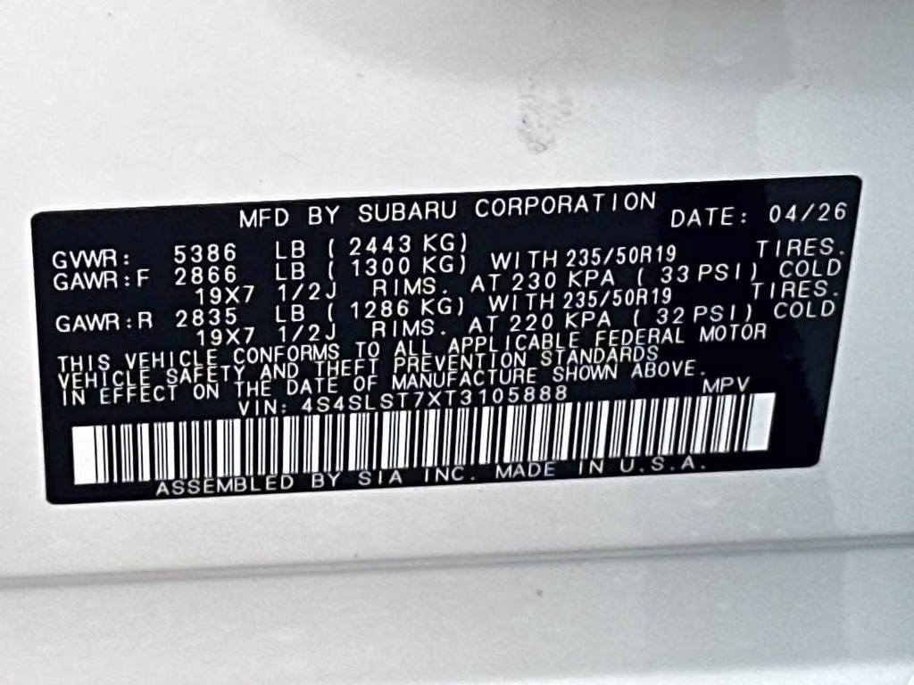 2026 Wh8 Subaru Forester Touring Hybrid AWD SUV