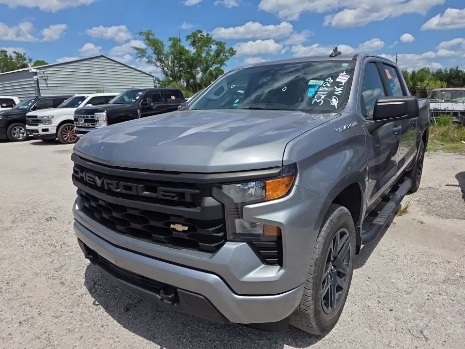 2023 Sterling Gray Metallic Chevrolet Silverado 1500 Custom 4X4 Truck