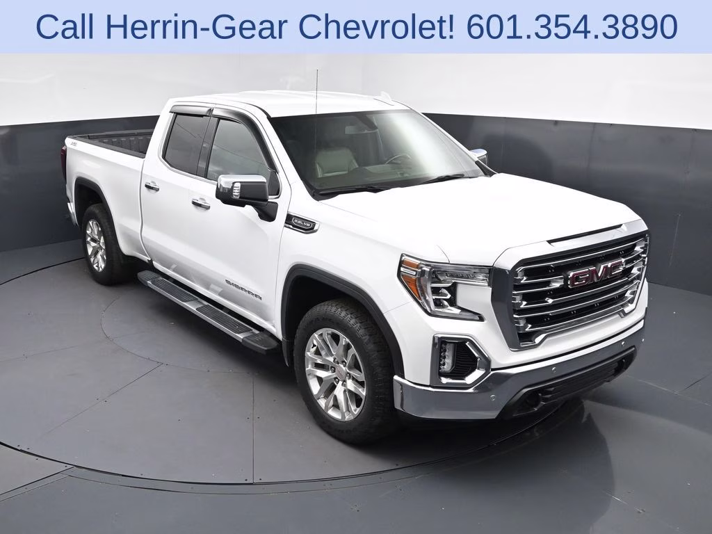 2019 Summit White GMC Sierra 1500 SLT 4X4 Truck