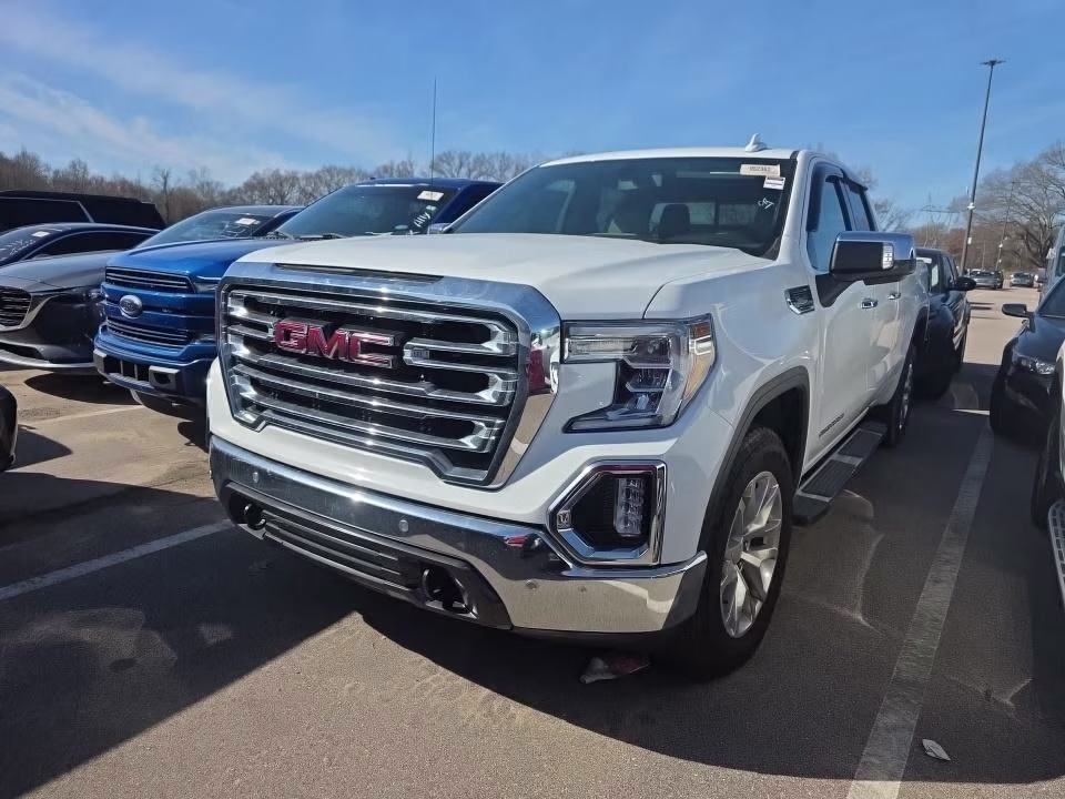 2019 Summit White GMC Sierra 1500 SLT 4X4 Truck