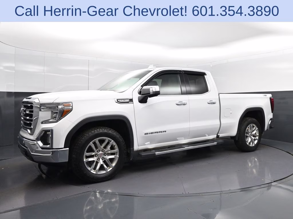 2019 Summit White GMC Sierra 1500 SLT 4X4 Truck
