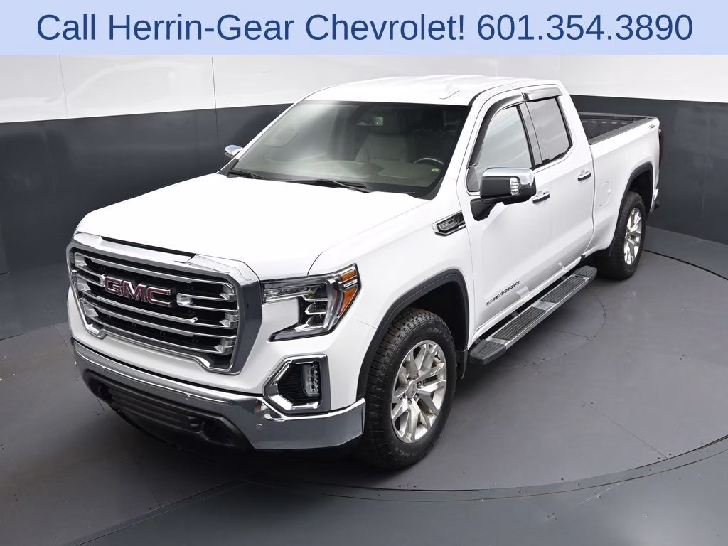 2019 Summit White GMC Sierra 1500 SLT 4X4 Truck